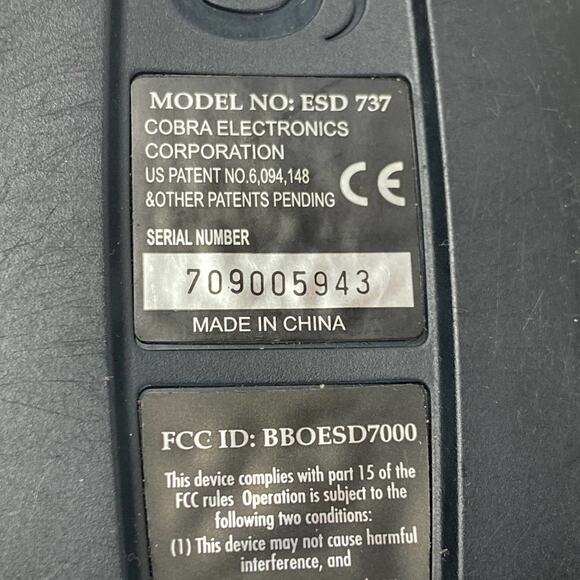 Cobra Model ESD-737 6-Band 360° Radar / Laser Detector/ - Picture 5 of 7